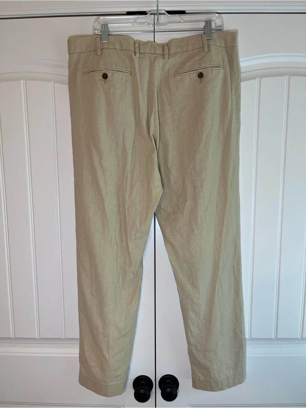 J. Crew Men’s Linen Cotton Blend Chino Pants Size 38x32 Beige Beach Vacation